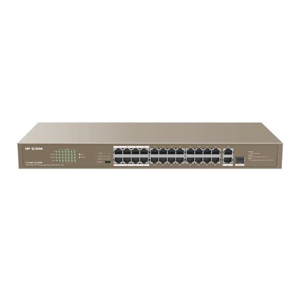 IP-COM F1126P-24-250W 24 PORT 10/100 24 PORT POE 2 PORT UPLINK   1 SFP 250 WATT YONETILEMEZ RACK MOUNT SWITCH